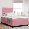 vidaXL Boxspringbett mit Matratze mit Kopfteil Rosa 120 x 190 cm Samt 3339823 Bild 1