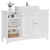 VASAGLE Waschbeckenunterschrank mit 2 Türen und verstellbarer Ablage, 60 x 30 x 90 cm, Weiß Bild 3
