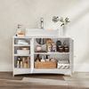 VASAGLE Waschbeckenunterschrank mit 2 Türen und verstellbarer Ablage, 60 x 30 x 90 cm, Weiß Bild 2
