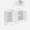VASAGLE Waschbeckenunterschrank mit 2 Türen und verstellbarer Ablage, 60 x 30 x 90 cm, Weiß Bild 5