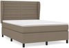 vidaXL Boxspringbett mit Matratze Taupe 140x200 cm Stoff 3128049 Bild 2