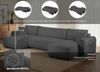 OTTO home Wohnlandschaft JONAA, U-Form, 311 cm - OTTO. Verlässliche Qualität, Schlaffunktion 133/270cm, Bettkasten, Cord, Struktur, Unser Tiefpreis Bild 3