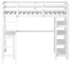 Romance Hochbett Massivholzbett Stockbett Kinderbett Mit Tisch und Regal und Treppe, Absturzsicherung, 90x200 cm Bild 4