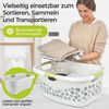 KiNDERWELT Wäschekorb Premium 50 L ergonomischer Form, Soft-Touch-Griffe, an den Körper angepasste Nierenform Bild 4