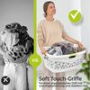 KiNDERWELT Wäschekorb Premium 50 L ergonomischer Form, Soft-Touch-Griffe, an den Körper angepasste Nierenform Bild 2