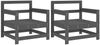 vidaXL Gartenstühle 2 Stk. Grau Massivholz Kiefer 825494 Bild 2