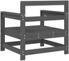 vidaXL Gartenstühle 2 Stk. Grau Massivholz Kiefer 825494 Bild 5