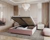 FDM Polsterbett Bettgestell Bettrahmen 120x200, 140x200, 160x200, 180x200cm (MADE IN EU - mit hochwertigem Velours Bezug, Bettrahmen, Bett, Optional mit Matratze bestellbar, mit großen gepolsterten Kopfteil), Mettelrahmen mit hydraulischer Klappfunktio... Bild 5