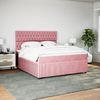 vidaXL Boxspringbett mit Matratze Rosa 180x200 cm Samt 3294717 Bild 5