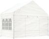 vidaXL Pavillon mit Dach Weiß 11,15x4,08x3,22 m Polyethylen 3155489 Bild 2