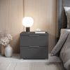 Nachtkommode >Smilla< in Graphit, Melamin - 46x43x42cm (BxHxT) Bild 2
