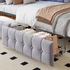 90 X 200 Gepolstertes Schlafsofa, Polsterbett mit 2 Schubladen und LED-Nachttischlampe, USB- und Typ-C-Anschluss, multifunktionales Kinder-Bootsbett, Schlafsofa Einzelbett Grau Bild 5