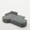 Ecksofa Schlafsofa Sofa VENEDIG Stoff Arena Dunkelgrau Ottomane Links Bild 3