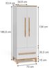 Kinderkleiderschrank Malia Weiß/Artisan 70 x 186.8 cm Vitalispa Bild 2