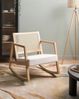 Schaukelsessel LEIDY Holz Hellbraun Hellbeige Bild 3