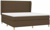 Boxspringbett mit Matratze Stoff Dunkelbraun 160x200 cm, Härtegrad: H2 [3128696] Bild 3