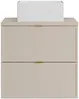 Vente-unique - ONDIL Waschbeckenmöbel Holz, Platte Beige - B 45 cm x H 60 cm x L 60 cm Bild 2
