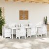 vidaXL Gartentisch Weiß 300 x 100 x 73 cm Poly-Rattan 3378522 Bild 3