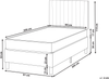 Boxspringbett Stoff COUNTESS 90 x 200 cm Beige Bild 2