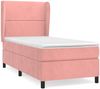 vidaXL Boxspringbett mit Matratze Rosa 90x200 cm Samt 3129134 Bild 2