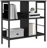 vidaXL Bücherregal Schwarz Eichen-Optik 82 x 32 x 79 cm Holzwerkstoff 883994 Bild 3