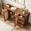MODFU Sideboard Kommode mit viel Stauraum (Aufbewahrungsschrank, Holzschrank, 1 St, 6 Schubladen und 2 Türen), Kommode mit Metallfüße, 160 x 40 x 90 cm Bild 2