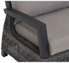 Corido Modul 2-Sitzer Gestell Alu matt-anthrazit, Gardino®-Geflecht charcoal grey, mit Sitz- u. Rückenkissen taupe meliert Bild 3