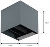 Prios Außen-Wandleuchte Lius, LED, Metall, Schwarz universalweiß IP65mit Bewegungsmelder, 1 x 3,75 W LED, universalweiß Bild 4