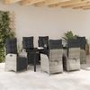 vidaXL Garten Essgruppe mit Kissen 7 pcs Hellgrau Poly-Rattan 3380572 Bild 4