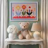 Poster Kinderzimmer Blumen · Buntes Blumenbild im Skandi Stil · Fröhliche Wanddeko für Mädchenzimmer · Dekoprint ohne Rahmen - 20x25cm Bild 3