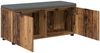 vidaXL Flurbank mit Kissen mit Regal mit Tür Altholz 100 x 38 x 46 cm 891494 Bild 5