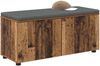 vidaXL Flurbank mit Kissen mit Regal mit Tür Altholz 100 x 38 x 46 cm 891494 Bild 3