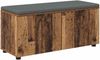 vidaXL Flurbank mit Kissen mit Regal mit Tür Altholz 100 x 38 x 46 cm 891494 Bild 2