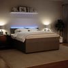 vidaXL Boxspringbett mit Matratze Hellgrau 180x200 cm Samt 3290112 Bild 5