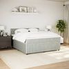 vidaXL Boxspringbett mit Matratze Hellgrau 180x200 cm Samt 3290112 Bild 4