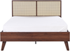 Bett dunkler Holzfarbton Lattenrost 140x200 cm MONPAZIER Bild 5