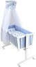 Baby-Delux Stubenbett Babywiege Komplettset, Schaukelwiege Weiß 90x40 cm Komplett Bettset Wiegenset Bild 2