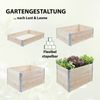 Hochbeet aus Holz 120x80x80 cm Palettenrahmen 4-teilig stapelbar Pflanzbeet Garten Balkon natur Bild 5
