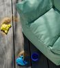 mokebo Kindersessel Der Pausenheld (aus wasserabweisenden Stoff Grün), Kinder Sitzsack, Lesesessel, Bodenkissen fürs Kinderzimmer Bild 3