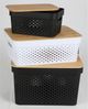 Aufbewahrungsbox 4,5L mit Bambusdeckel Allzweckbox Ordnungsbox Regalbox Badezimmerbox Schrankbox Kiste Aufbewahrungskorb Bild 5