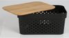 Aufbewahrungsbox 4,5L mit Bambusdeckel Allzweckbox Ordnungsbox Regalbox Badezimmerbox Schrankbox Kiste Aufbewahrungskorb Bild 2