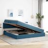 vidaXL Bett mit Stauraum und LED mit LED Dunkelblau 200 x 200 cm Samt 3371359 Bild 4