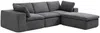 Vente-unique - CORTOLINE Sofa Stoff Grau - B 199 cm x H 83 cm x L 304 cm Bild 2