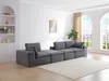 Vente-unique - CORTOLINE Sofa Stoff Grau - B 199 cm x H 83 cm x L 304 cm Bild 4