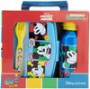 Pausen-Set 2tlg. Brotdose mit Besteckfach und Alu Trinkflasche verschiedene Motive Mickey Mouse Bild 2
