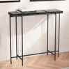 Konsolentisch Schwarz 90 x 29 x 85 cm Design Anrichte Glas Flur, Ablagetisch mit Metallgestell Schmal Modern, Flurtisch mit abnehmbaren Tischplatten, Dielentisch Lang Hoch Bild 2