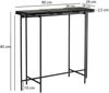 Konsolentisch Schwarz 90 x 29 x 85 cm Design Anrichte Glas Flur, Ablagetisch mit Metallgestell Schmal Modern, Flurtisch mit abnehmbaren Tischplatten, Dielentisch Lang Hoch Bild 4