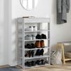 vidaXL Schuhregal Grau Sonoma 60x30x98 cm Holzwerkstoff 859928 Bild 3