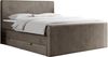 Boxspringbett KING DOREN, mit zwei Bettkästen und einer Multipocket-Matratze - 180x200 - Braun Velours - H4 Bild 4