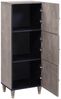vidaXL Highboard Grau und Gold 40 x 33 x 110 cm Massivholz Mango 4018801 Bild 2
